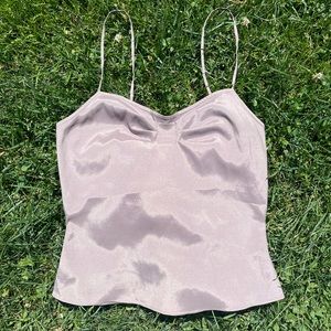 Dusty Pink Diane VonFurstenburg Silk Tank Top